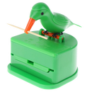 Caixa distribuidora de palitos de dente com motivo de pássaro, utensílios de cozinha da marca Party Yeah, cor verde.