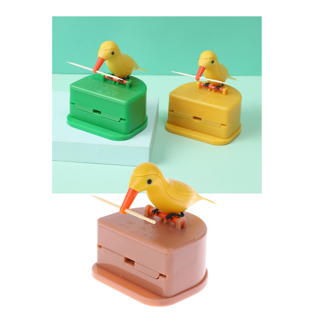 Caixa de porta-fio dentais com estampa de pássaros, acessório de cozinha da marca Party Yeah, com design único e decorativo.