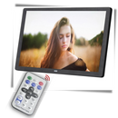 Quadro digital da Sodial com controle remoto, exibe fotos em tela de alta qualidade, design moderno para decoração de ambientes.