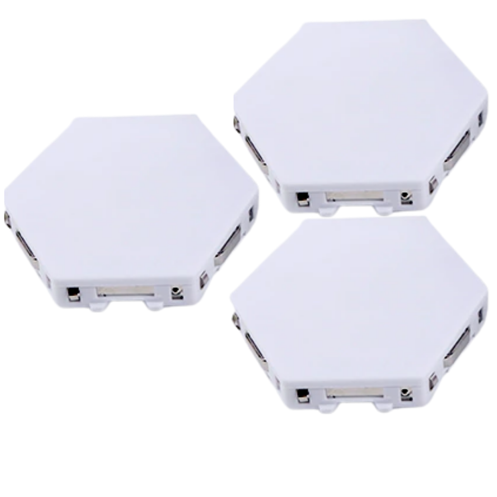 Conjunto de 3 luminárias modulares Gldzi com design moderno e toque, iluminação versátil para ambientes internos.