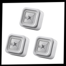 Conjunto de 3 porta-serviettes adesivos da Nafxzy para organização, fixados na parede, com acabamento em plástico branco.