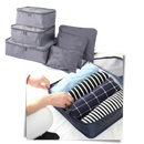 Conjunto de 6 pequenos sacos de viagem da Follure Clothing para organização de malas e bagagens.