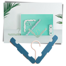 Conjunto de 2 cabides portáteis Onever com design dobrável para organização e armazenamento de roupas.