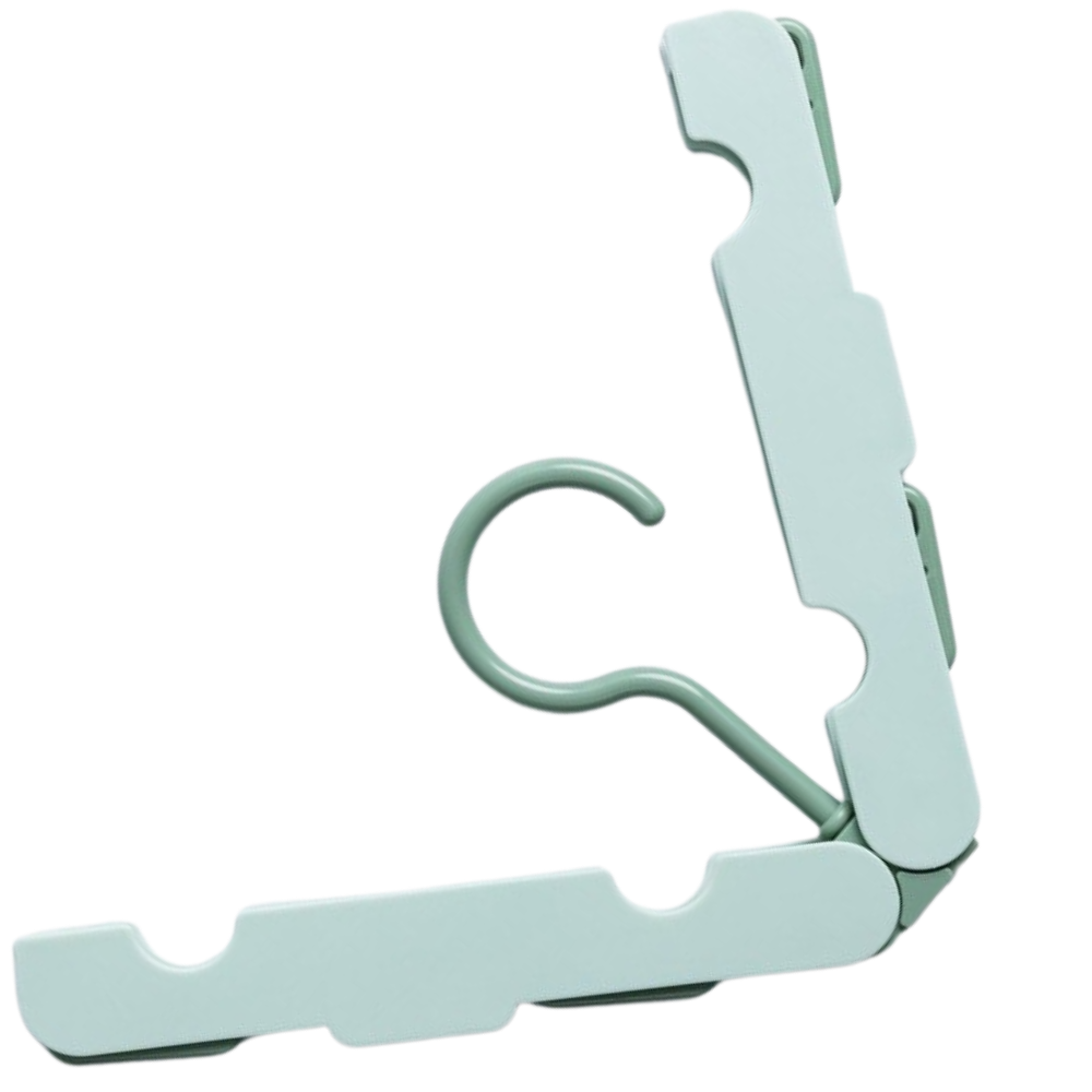 Conjunto de 2 cabides portáteis verdes da marca Onever para organização e armazenamento de roupas.