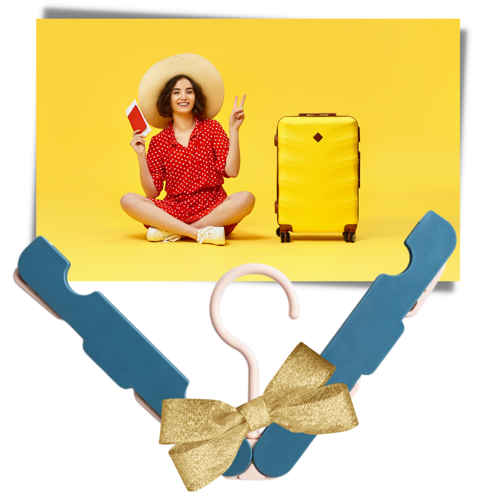 Conjunto de 2 cabides portáteis Onever para organização de roupas e roupas em viagem, leve e prático para transporte.