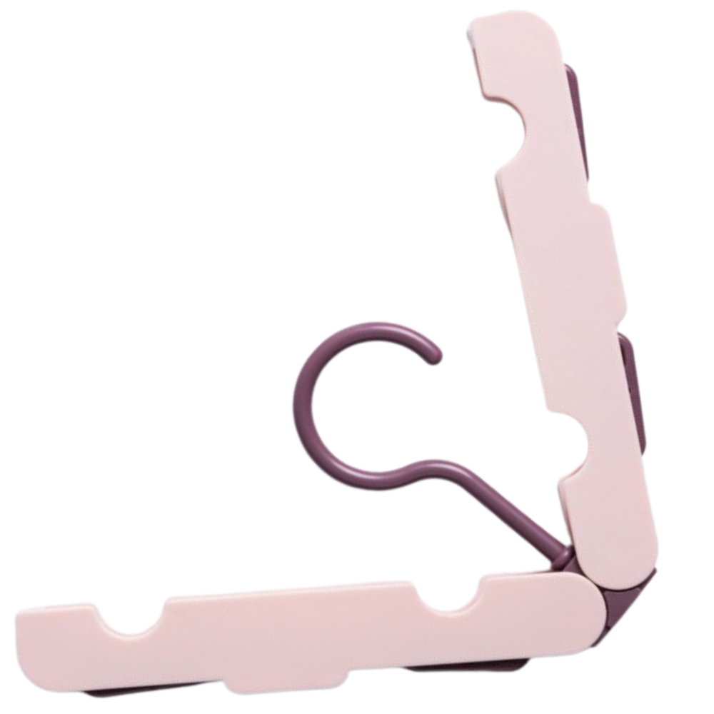 Conjunto de 2 cabides portáteis rosa da marca Onever para organização e armazenamento de roupas.