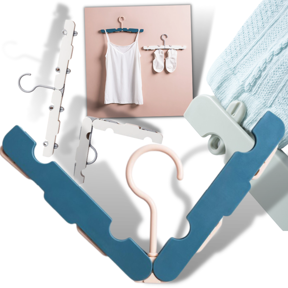 Conjunto de 2 cabides portáteis Onever para organização e transporte de roupas, leves e compactos.