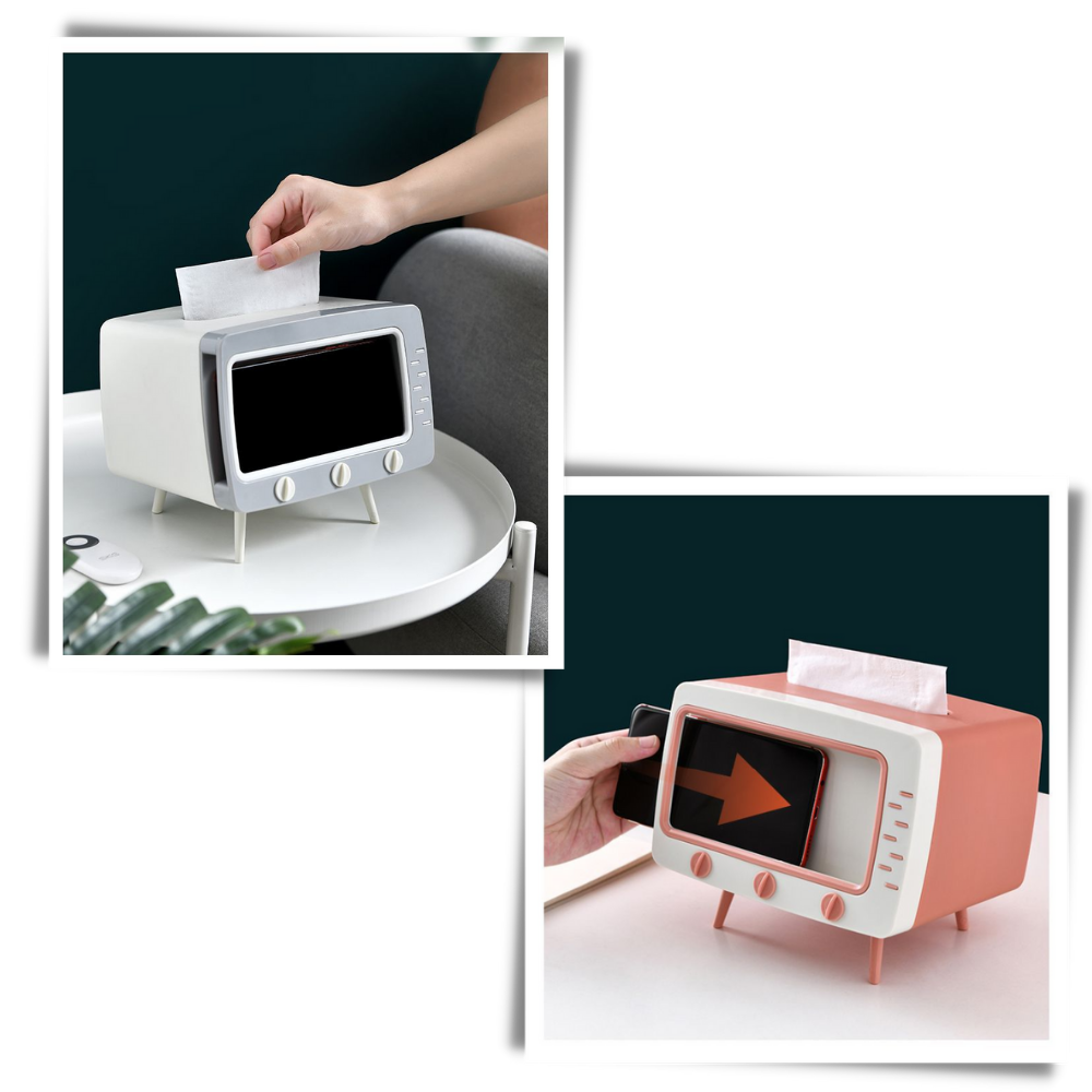 Distributeur de lenços de papel Universal com suporte para telefone, utensílio de cozinha prático e moderno.