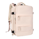 Mochila de viagem multifuncional Bjlfs em bege, ideal para atividades ao ar livre, com compartimentos espaçosos e resistentes