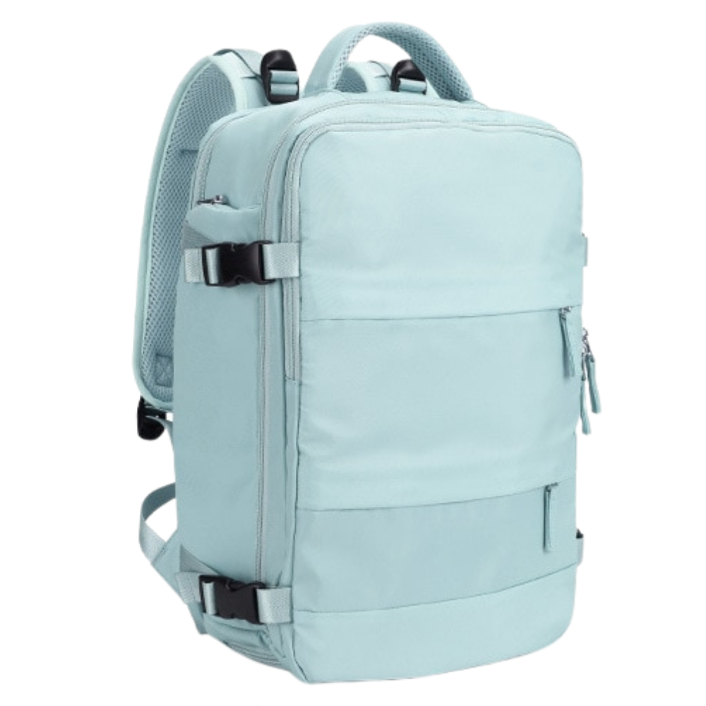 Mochila de viagem multifuncional Bjlfs azul, saco a mochila para uso externo com vários compartimentos.