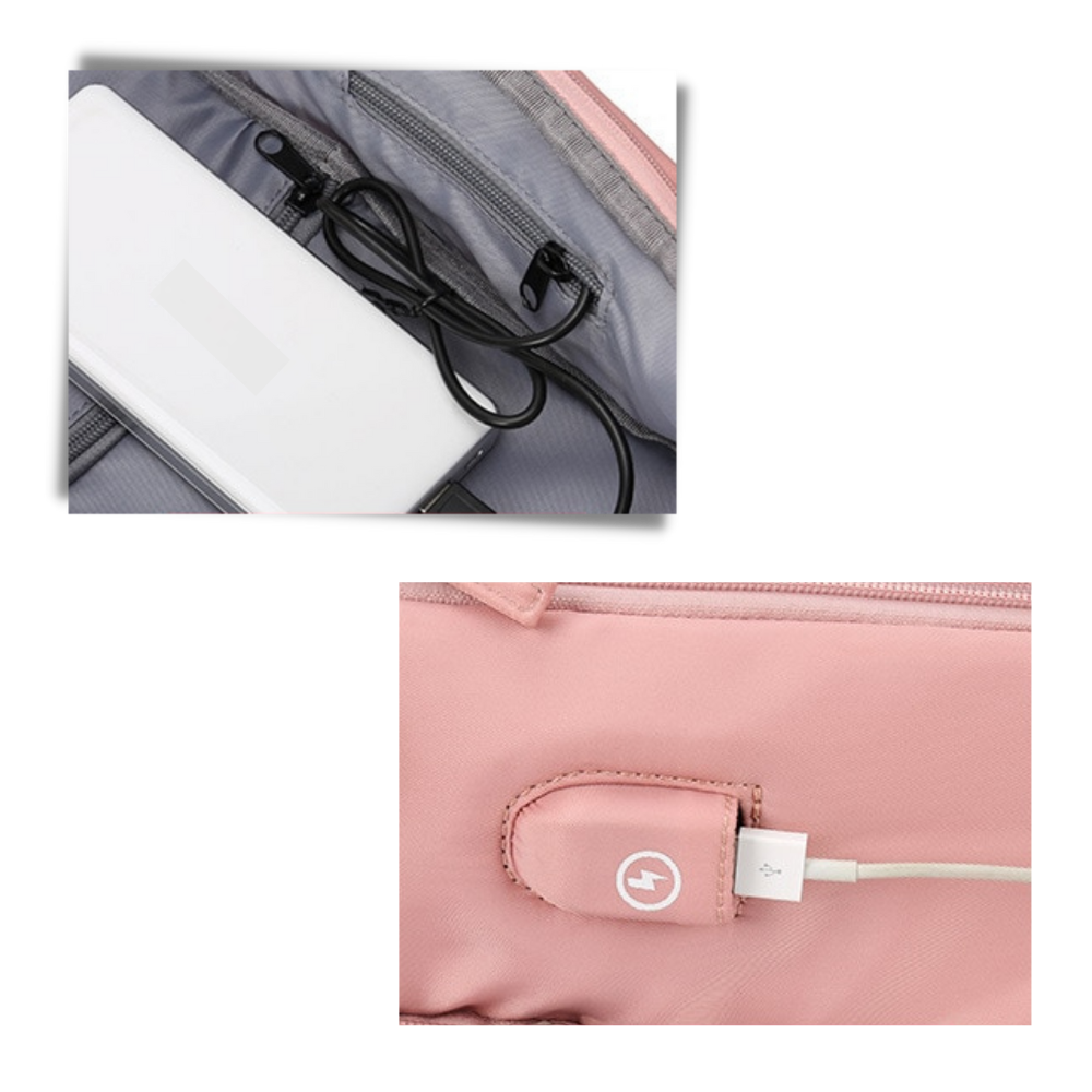 Mochila de viagem multifuncional Bjlfs com compartimentos espaçosos e alças ajustáveis, ideal para atividades ao ar livre.