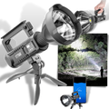 Lanterna de bolso LED Ktnajol com tripé, portátil e potente, ideal para iluminação em atividades ao ar livre e emergências.