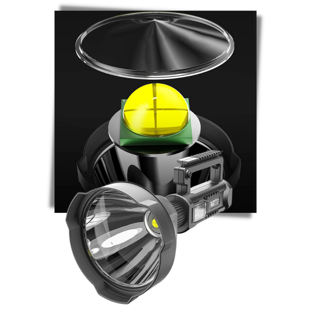 Lanterna de mão LED durável da Ktnajol com tripé, ideal para iluminação portátil e atividades ao ar livre.