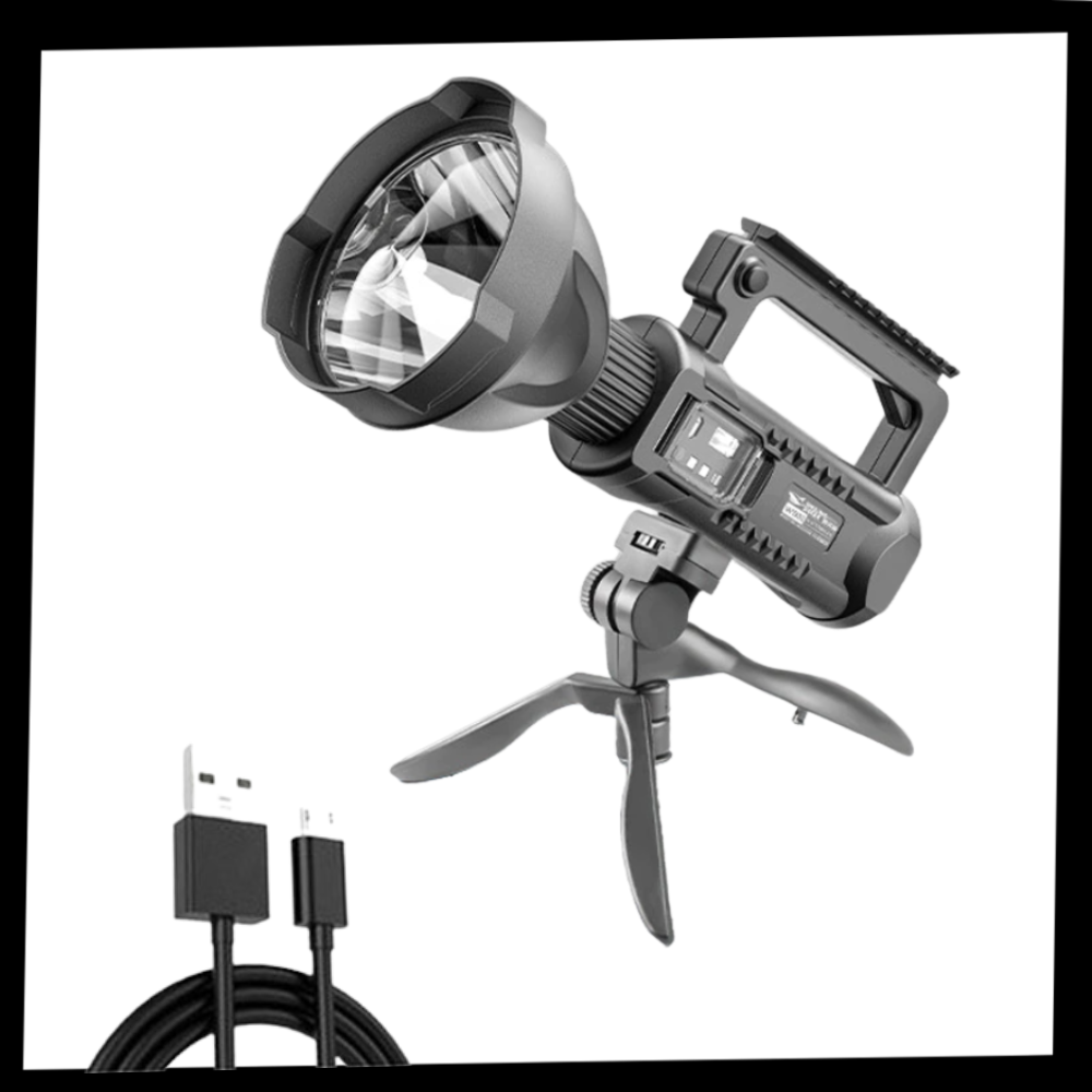 Lanterna de bolso LED Ktnajol com tripé, iluminador portátil para atividades ao ar livre e trabalhos em ambientes escuros.