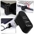 Adaptador rotativo USB multiport da Dongguan com várias portas para conexão de dispositivos USB.