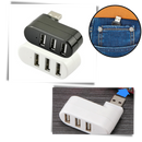 Adaptador rotativo USB multiport Dongguan, com várias portas para conexão de dispositivos em um layout portátil.
