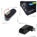 Adaptador rotativo USB multiporta da Dongguan, com várias conexões para dispositivos USB.