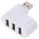 Adaptador rotativo USB multiport branco da Dongguan, com várias entradas USB para conexão fácil de dispositivos.