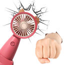 Mini ventilador USB Eastjing com suporte para telefone, portátil, de construção durável, ideal para resfriar enquanto usa o celular.