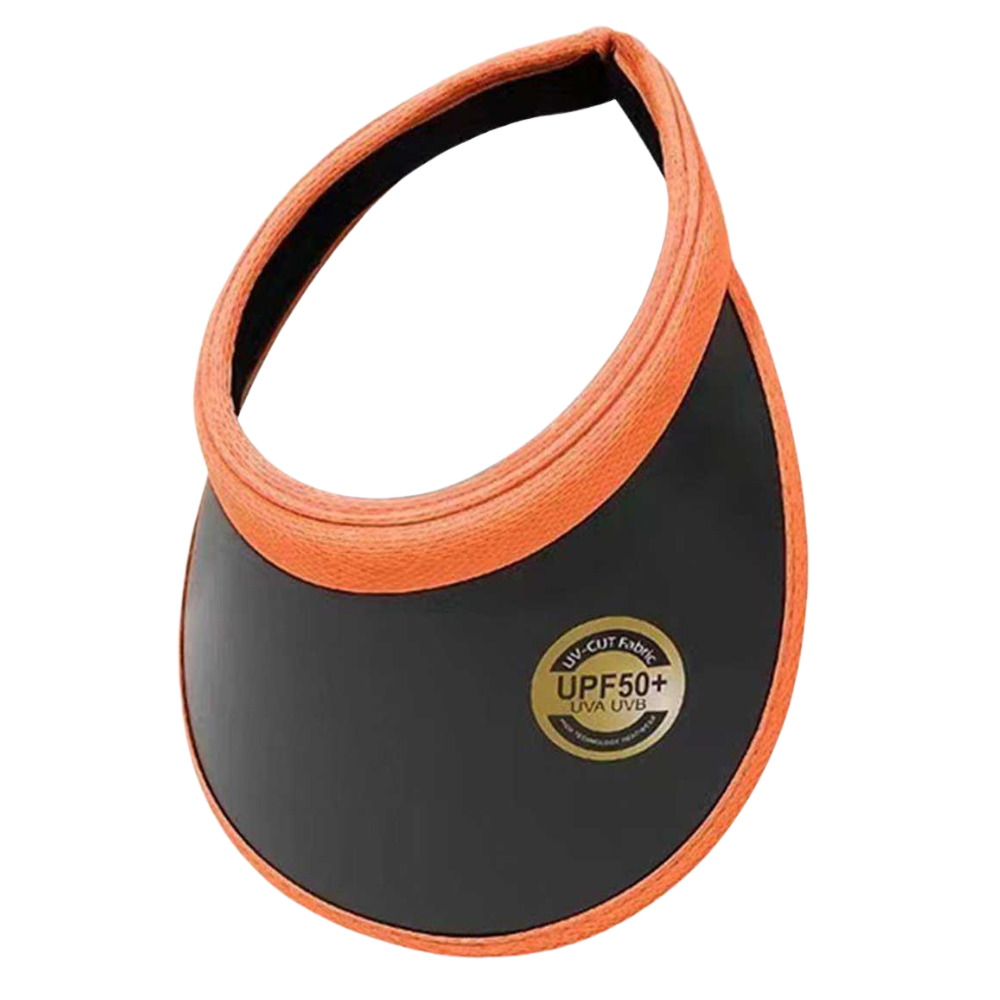 Chapéu esportivo Shenghuasg com viseira laranja, chapéu de proteção solar e estilo para atividades ao ar livre.