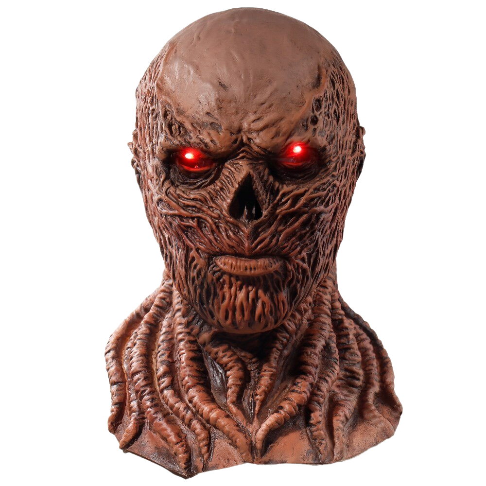 Máscara de látex Vecna da Belita, máscara com detalhes realistas na cor bege para cosplay ou eventos temáticos