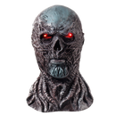 Máscara de látex Vecna da Belita com iluminação LED preta, detalhes assustadores e estilo sombrio para cosplay ou festa.