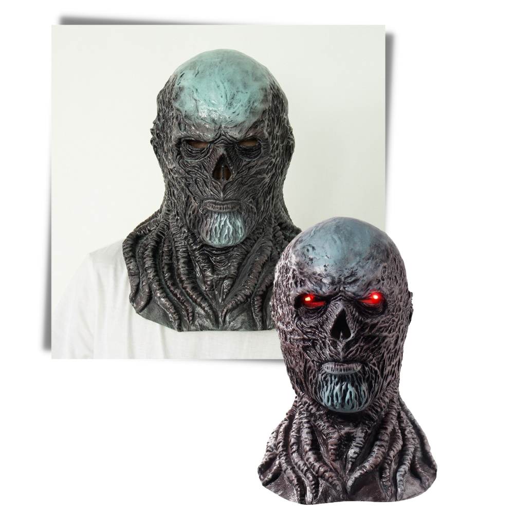 Máscara de látex Vecna da Belita, máscara detalhada e assustadora para fantasias ou coleções de máscaras.