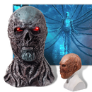Máscara de látex Vecna da Belita, com detalhes assustadores e realistas, ideal para fantasia ou cosplay de horror.