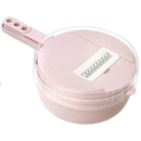 Coupelégumes 8 em 1 da Fancyqube, utensílios de cozinha com diferentes lâminas, em cor rosa, para fatiar e cortar alimentos.