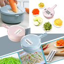 Couteau coupe-légumes 8-en-1 Fancyqube, ustensile de cuisine avec lames interchangeables pour trancher et couper.