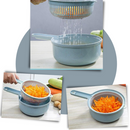 Cortador de legumes 8 em 1 da Fancyqube, utensílio de cozinha com várias lâminas para cortar e fatiar alimentos.
