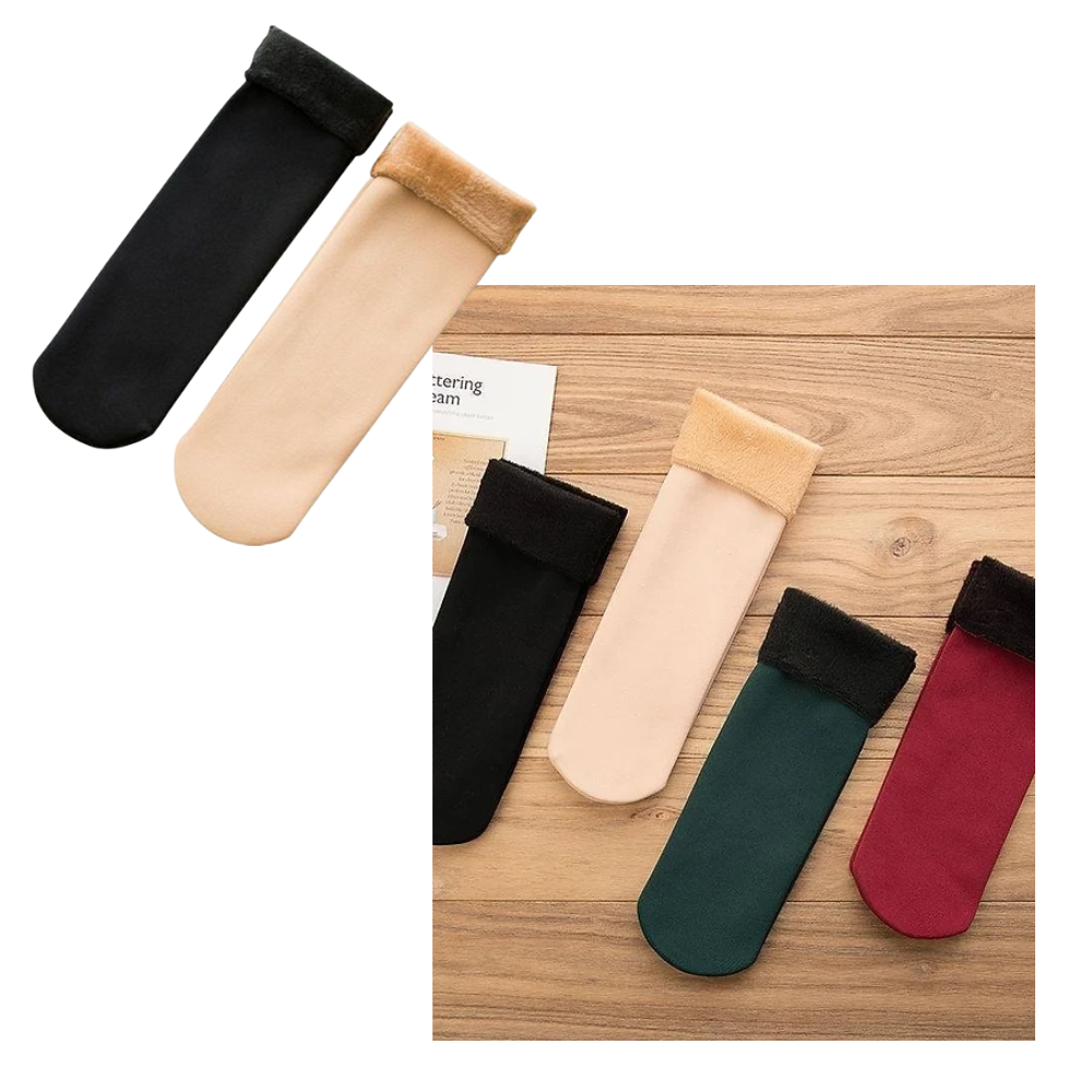 Conjunto de 3 pares de meias térmicas da Dependable Industries em estilo atraente, para aquecimento e conforto nos pés.