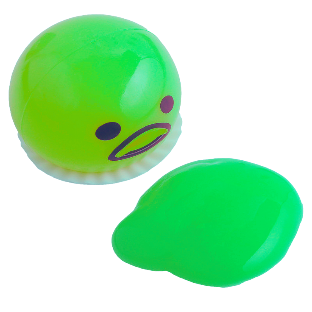 Brinquedo Monstro Mangeador de Bava de Halloween da marca Iraza, com design verde divertido e detalhado.
