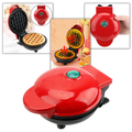 Mini gaufrier Xuanchi para ingredientes de cozinha e pâtisserie, com prato de ferro para fazer waffles crocantes.