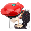 Mini gaufrier Xuanchi para culinária e confeitaria, mostrado com partes internas e funcionamento do aparelho.