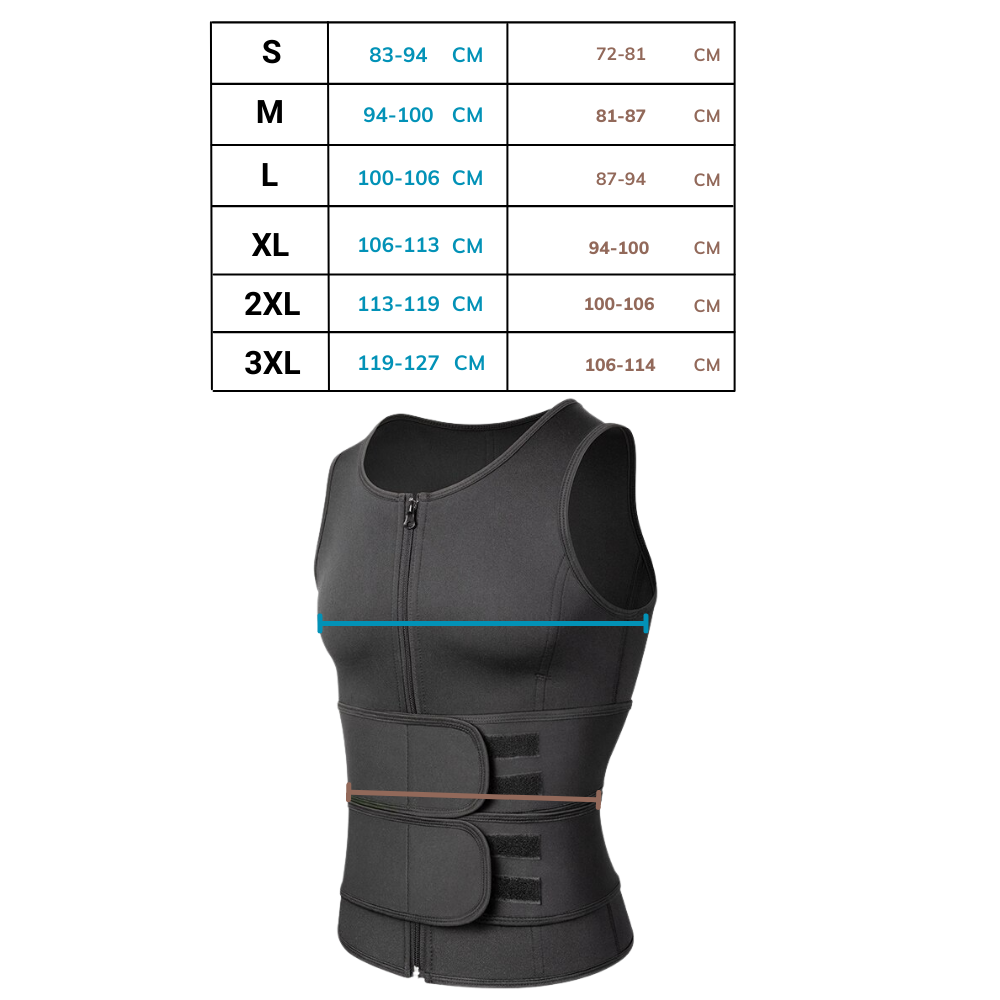 Cinto de sauna para homens da marca Comfree, usado para treino e fitness, com design ajustável e material neoprene.