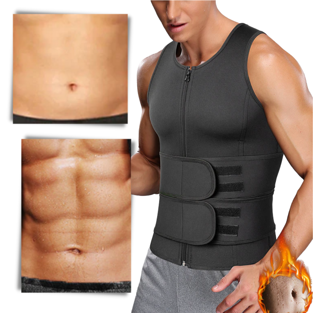 Faixa de sauna para homens da Comfree, ideal para treino e fitness, com design confortável para modelar a cintura.
