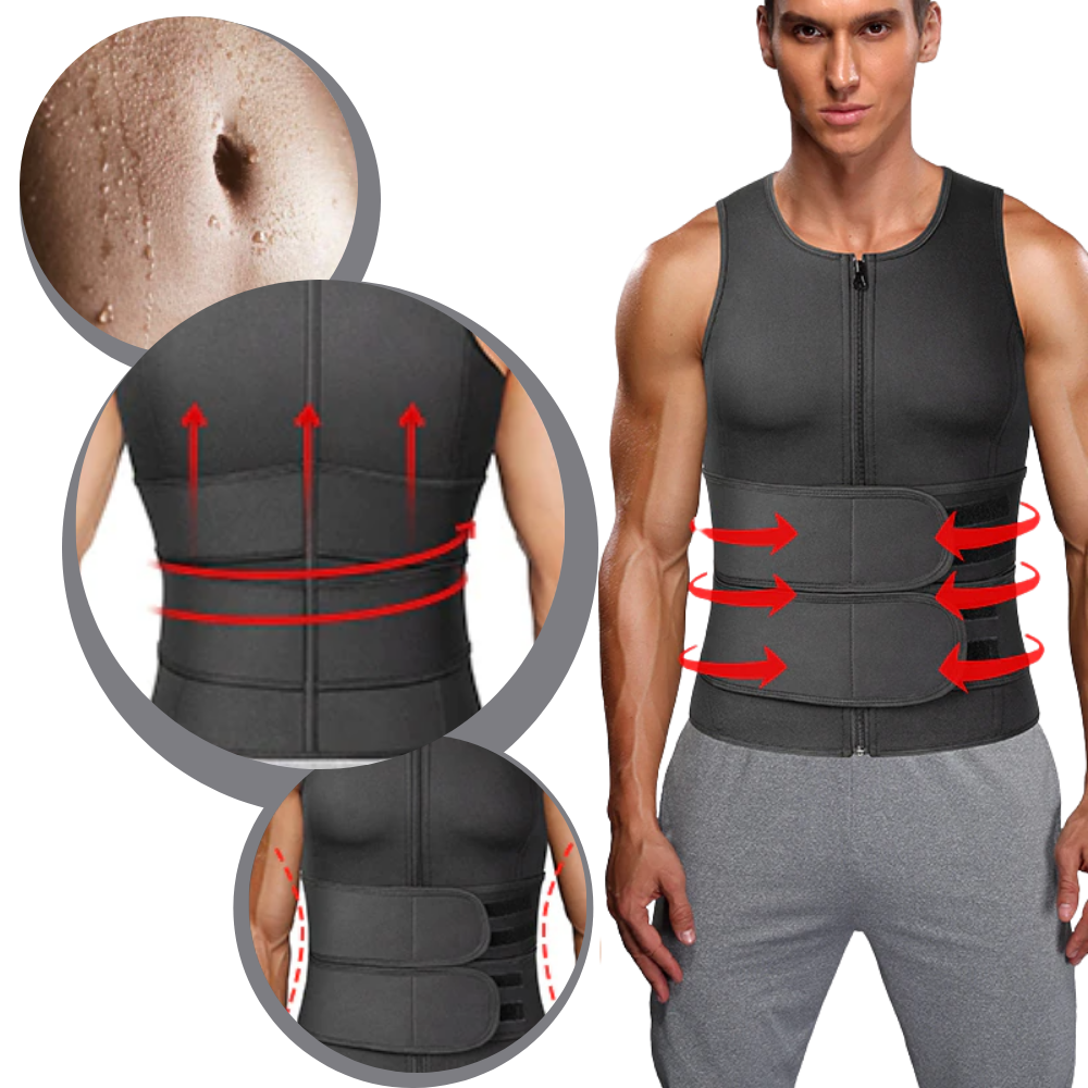 Cinto de sauna para homens da Comfree, acessório de treino e fitness, com design multifuncional para queima de gordura.