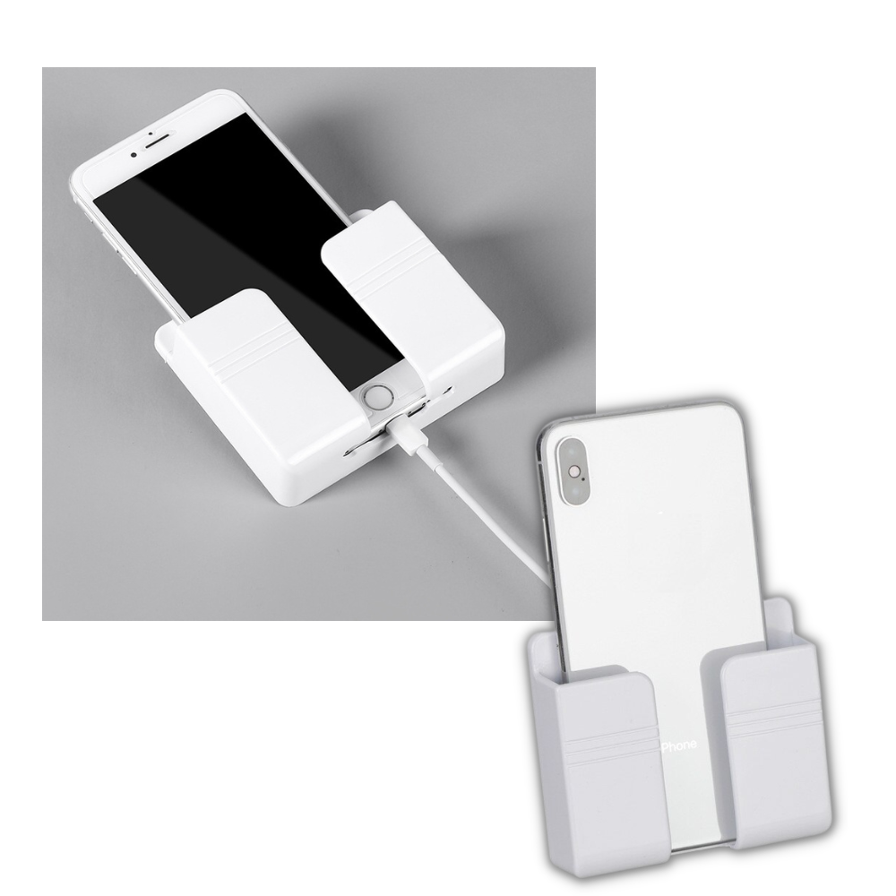 Suporte mural adesivo para telefone Bescita, suporte multifuncional para fixação segura em paredes de telefone móvel.