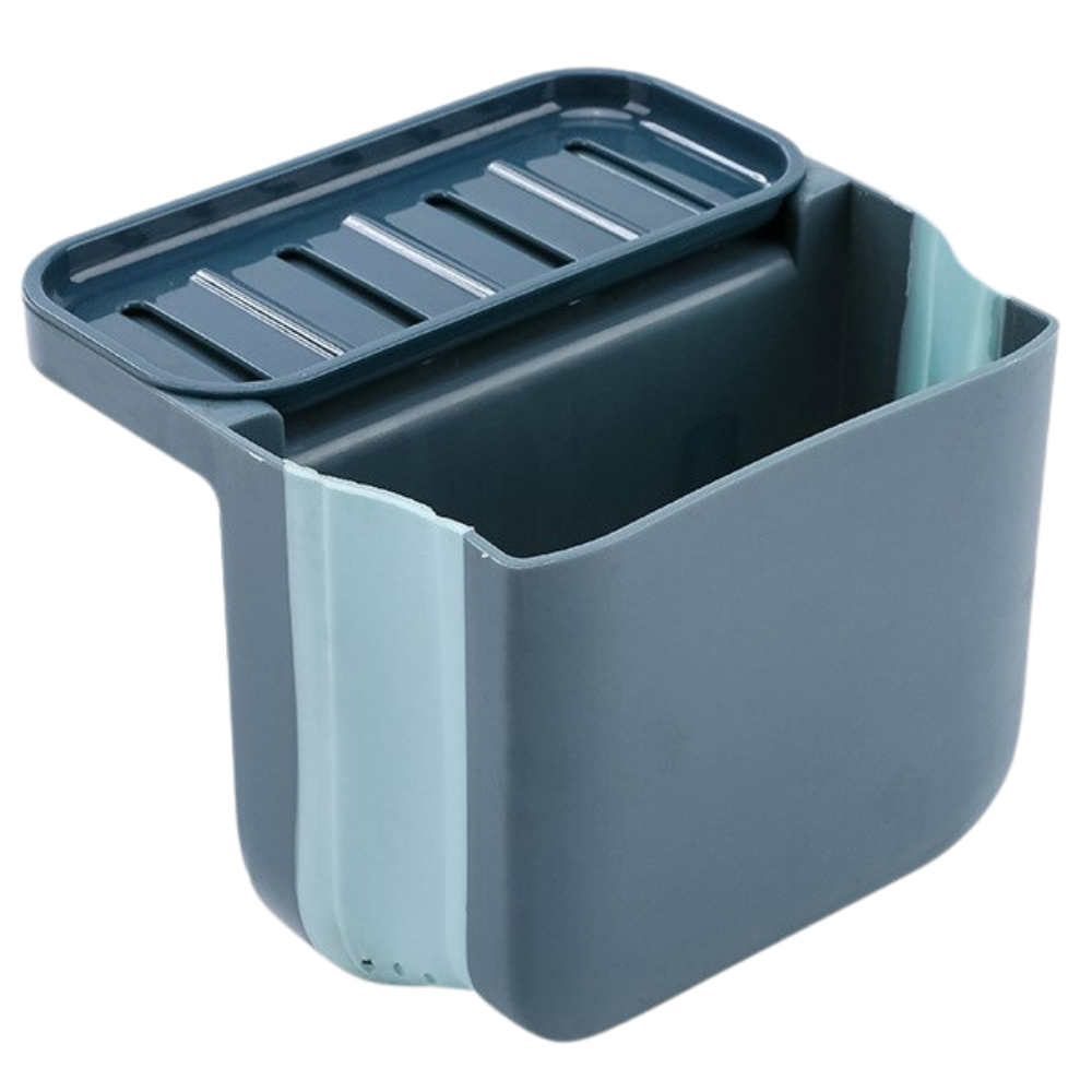 Filtro de resíduos e suporte para esponja da Pakewalm, utensílios de cozinha em plástico azul para pia.