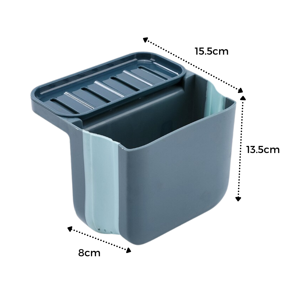 Filtro de resíduos e suporte de esponja Pakewalm para utensílios de cozinha, com espaço para esponja e fácil de limpar.