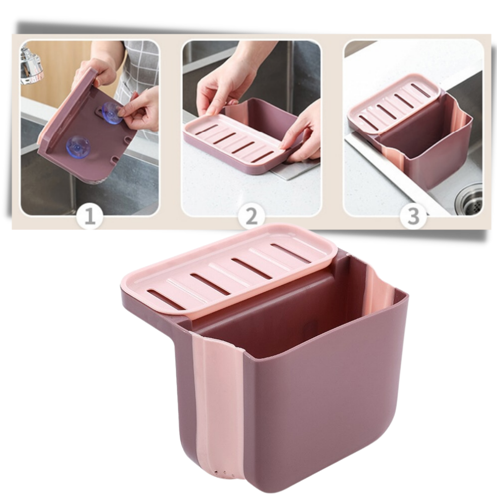 Filtro de resíduos e suporte de esponja Pakewalm, utensílios de cozinha para facilitar a limpeza da pia e organização.