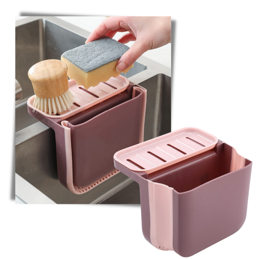 Filtro de resíduos e suporte de esponja Pakewalm, utensílios de cozinha multifuncionais para facilitar a limpeza.