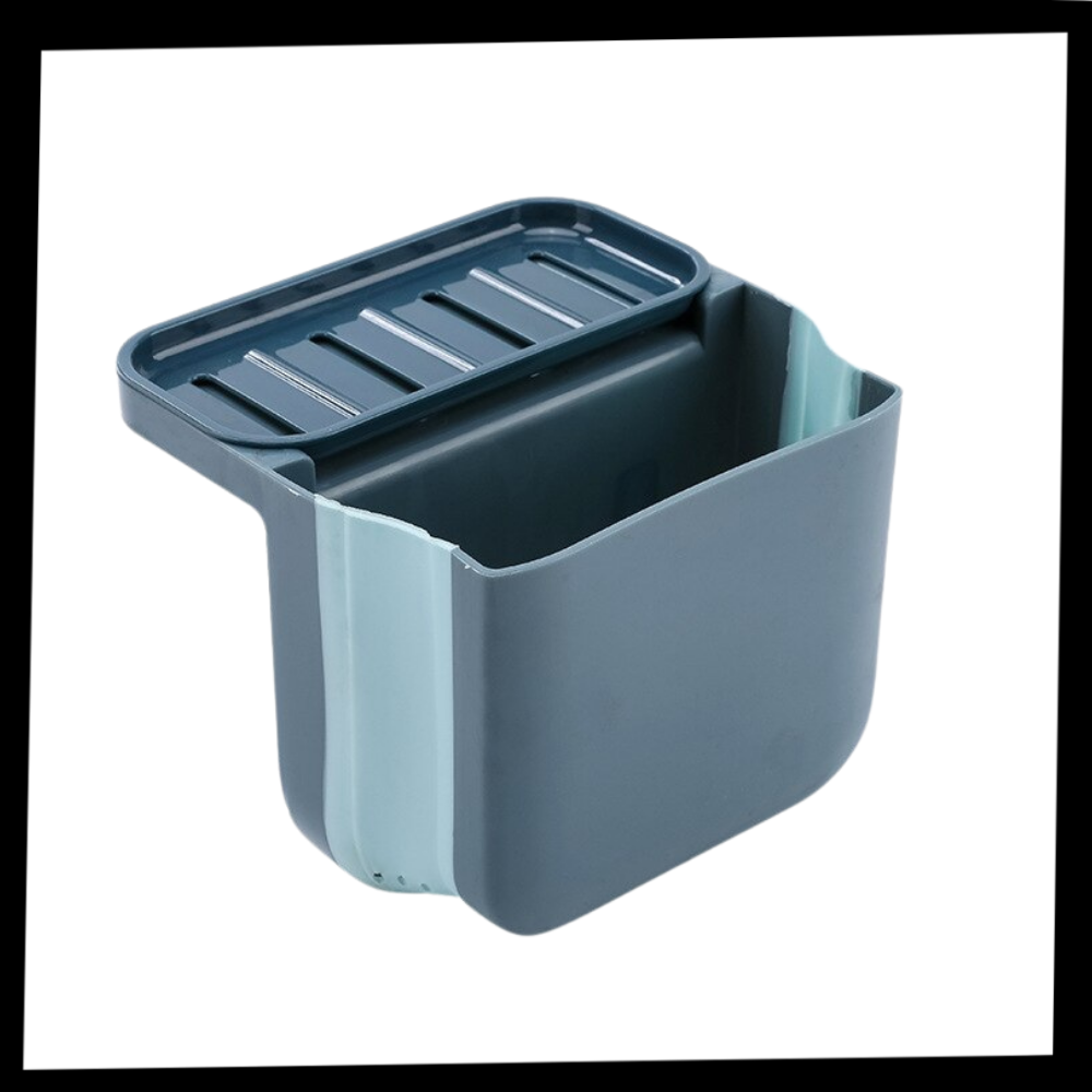 Filtro de resíduos e suporte de esponja Pakewalm para utensílios de cozinha, em aço inox com design funcional.