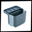 Filtro de resíduos e suporte de esponja Pakewalm para utensílios de cozinha, em aço inox com design funcional.