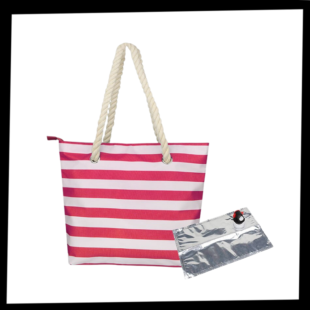 Suporte de praia para alimentos e bebidas Wrea, saco para vinho e utensílios, portátil e resistente para uso na praia