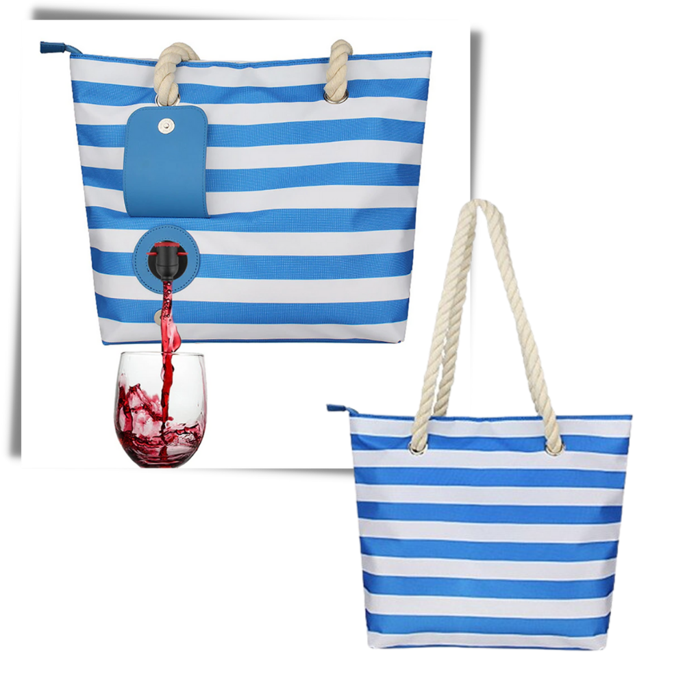 Suporte de alimentos e bebidas Wrea para praia, saco para vinho e objetos, design discreto e portátil para uso ao ar livre