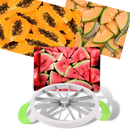 Cortador de melancia e frutas 7Techmall, utensílio de cozinha para corte fácil e preciso de melancias e outras frutas.