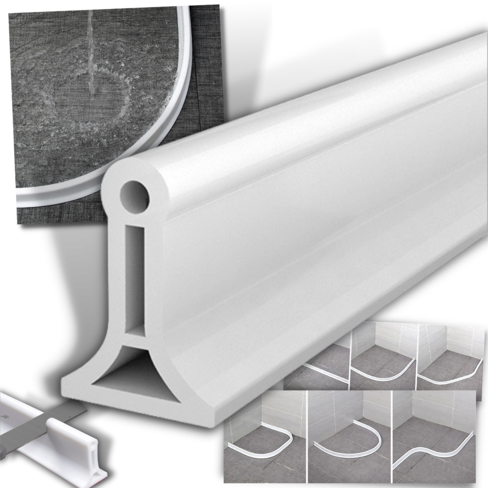 Faixa de silicone para parar água, acessório de banheiro da marca Sufanic, com acabamento flexível e resistente.