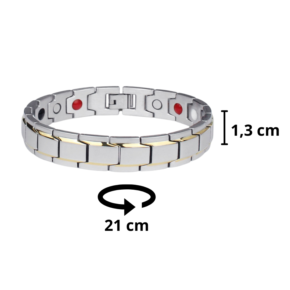 Pulseira magnética Spencer para perda de peso, acessório de treinamento e fitness com fechos ajustáveis e design moderno.